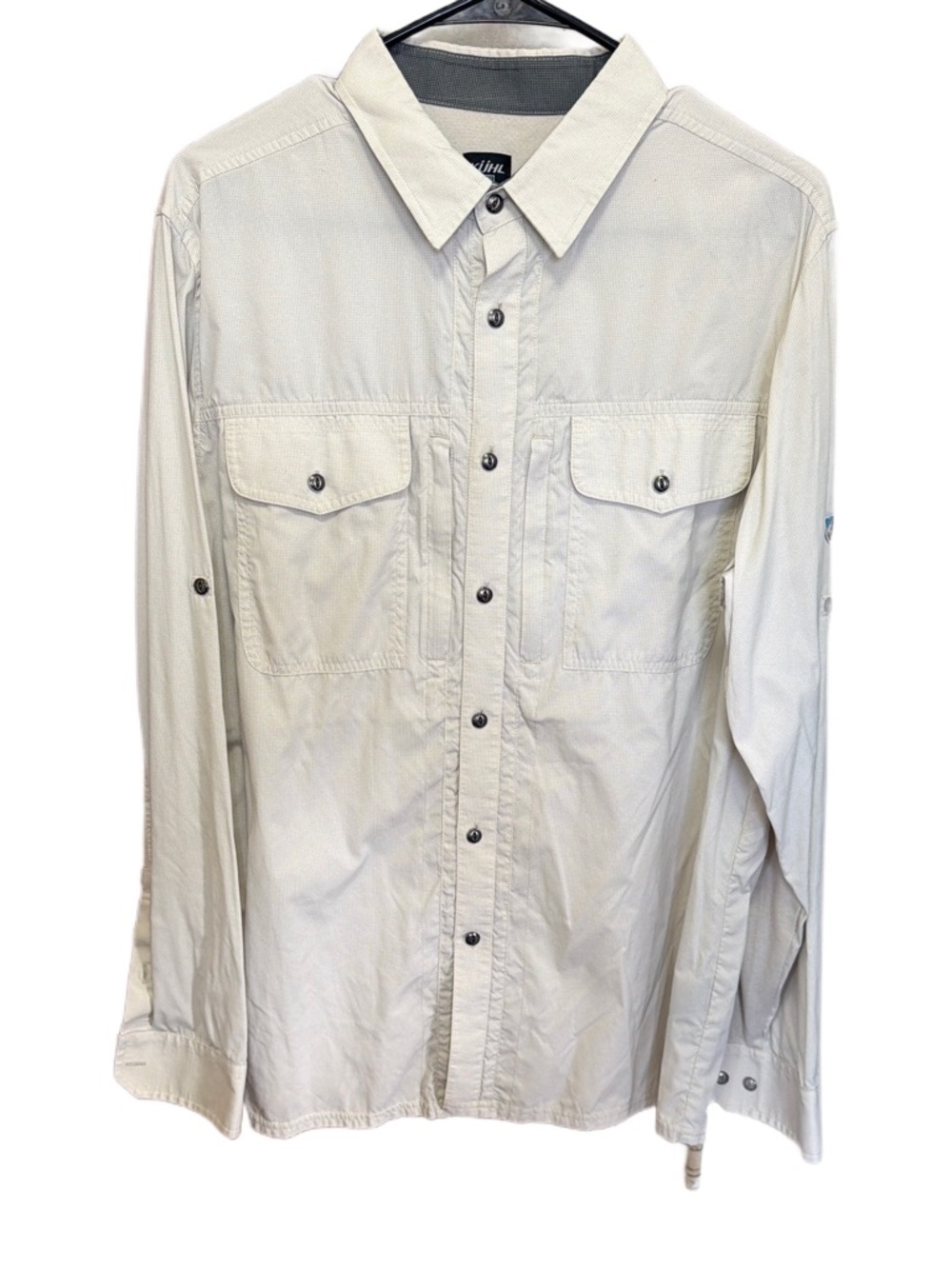 Kuhl Men's Light Beige Button-Down Casual Shirt